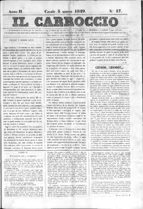 Il Carroccio - Edizione 17 del 03/03/1849